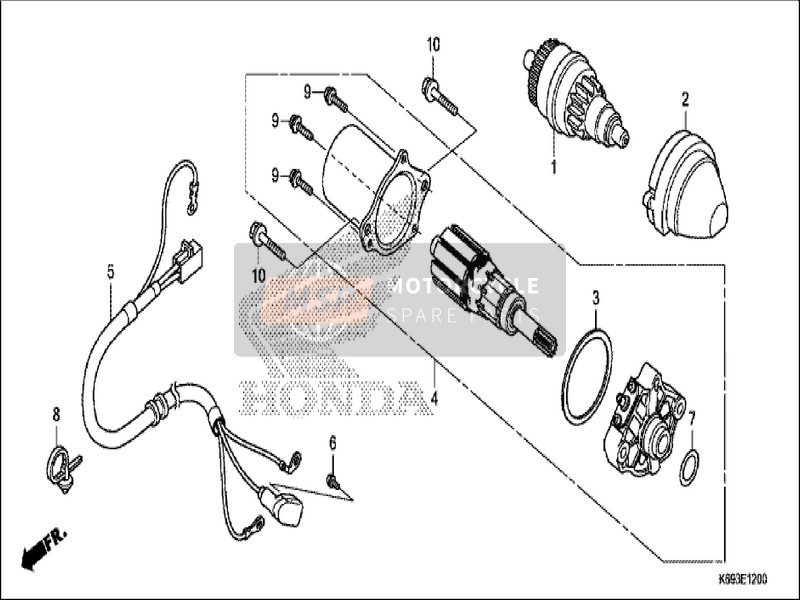 Honda NSC1255WH 2019 Comenzando Motor para un 2019 Honda NSC1255WH